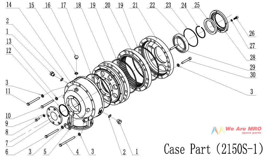 2150S gearbox part list