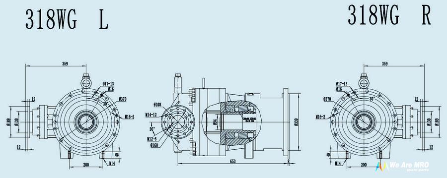 318WG gearbox drawing