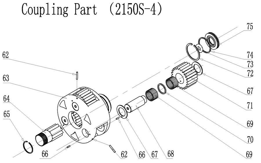 2150 gearbox coupling parts